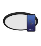 Lampy wewnętrzne SMART - NORDLUX Lampa sufitowa OjaSmart 1xLED  Tworzywo sztuczne Czarny 2015036103 - product 1
