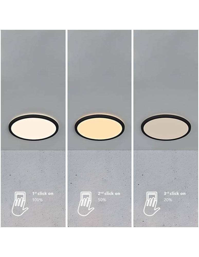 NORDLUX Lampa sufitowa OJA 1xLED  Tworzywo sztuczne Czarny 47156003