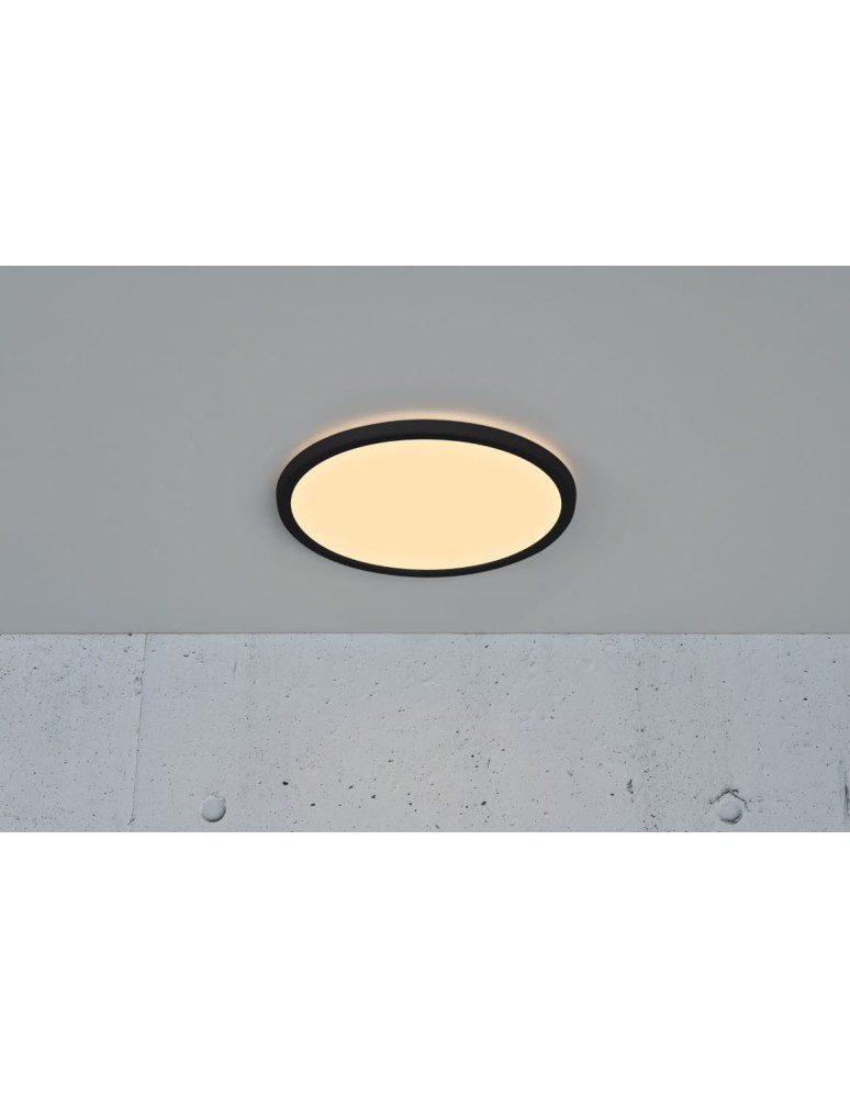 Plafony LED - NORDLUX Lampa sufitowa OJA 1xLED  Tworzywo sztuczne Czarny 47276003 - product kolory-swiatla.pl 2