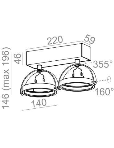 Aqform CERES 111x2 R Reflektor spot AR111 15112-0000-T8-PH - produkt 2