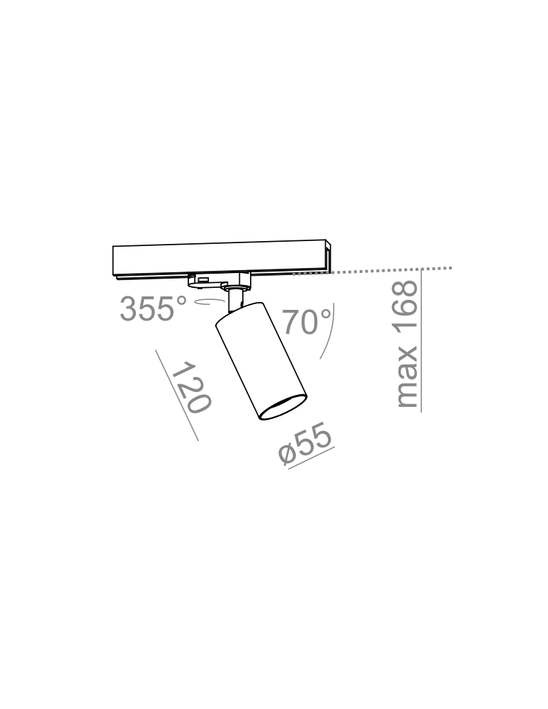 Aqform PET 230V track Reflektor 12548-0000-U8-PH
