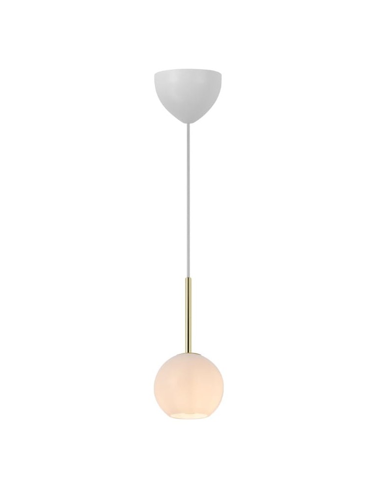 NORDLUX Lampa wisząca FRANCA 1xE14 40W Szkło Mosiądz 2312523035