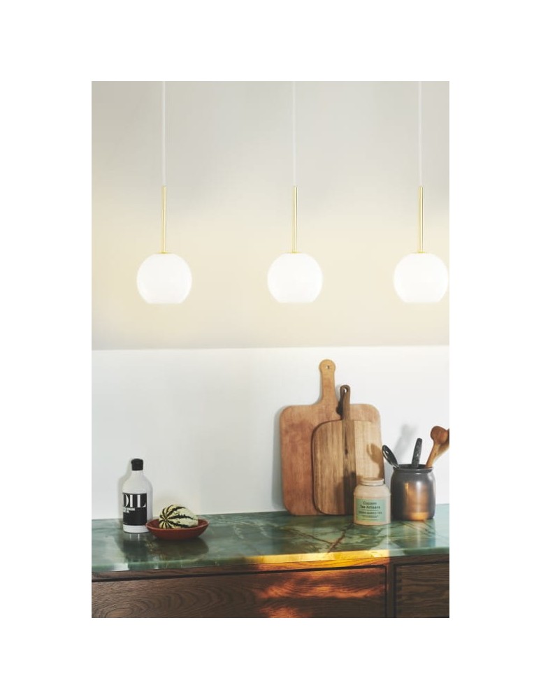 NORDLUX Lampa wisząca FRANCA 1xE14 40W Szkło Mosiądz 2312523035