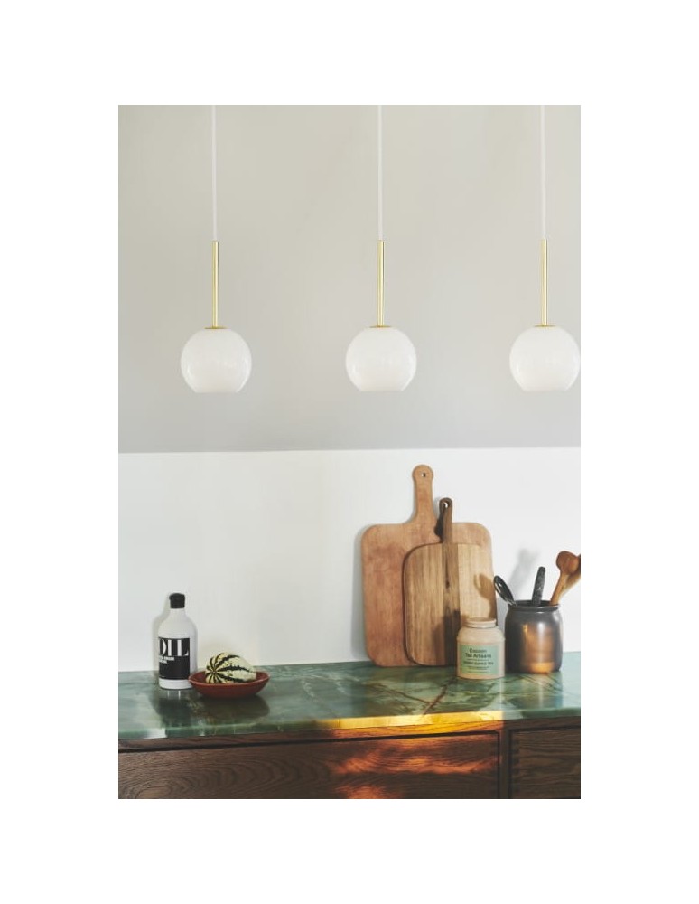 NORDLUX Lampa wisząca FRANCA 1xE14 40W Szkło Mosiądz 2312523035