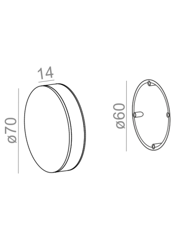 Aqform LEDPOINT round Kinkiet LED 4W 3000K 230V 36710-M930-D9-PH - produkt 2