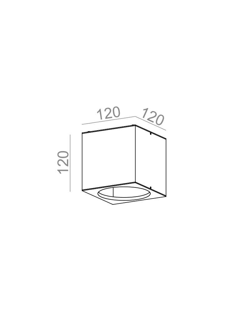 Lampy sufitowe - Aqform BIG CUBE 111 natynkowy 42211-0000-T8-PH - produkt kolory-swiatla.pl 2