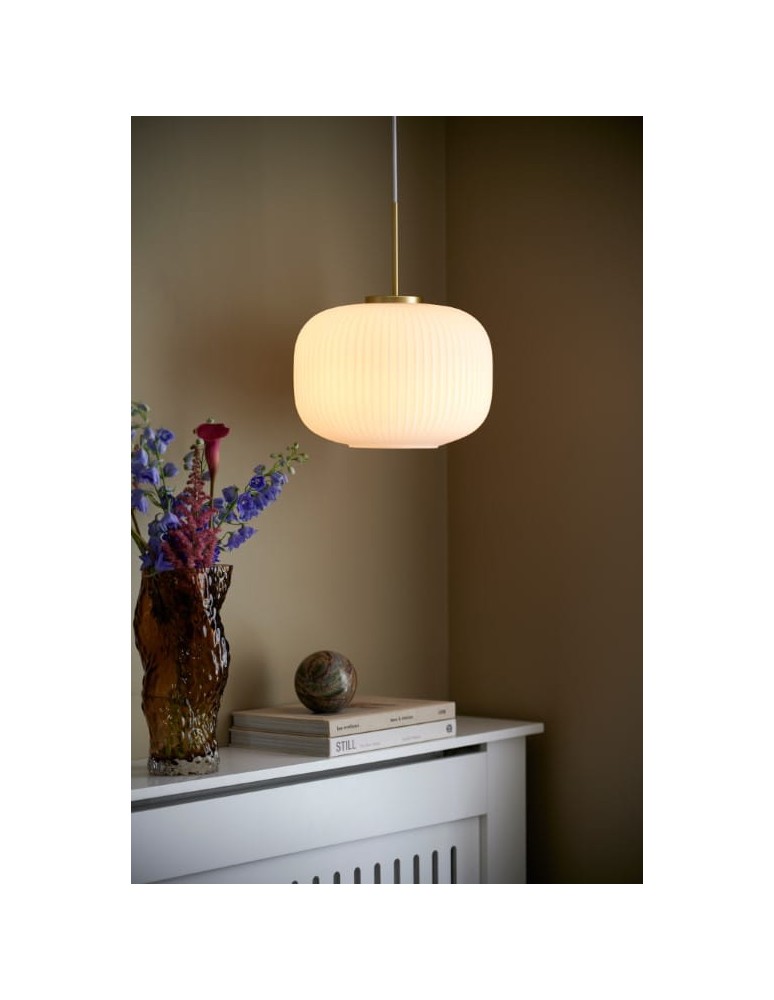 NORDLUX Lampa wisząca MILFORD 1xE27 40W Szkło Biały 2213213001 NORDLUX Lampa wisząca MILFORD 1xE27 40W Szkło Biały 2213213001