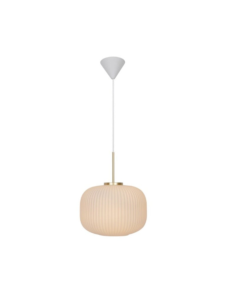 NORDLUX Lampa wisząca MILFORD 1xE27 40W Szkło Biały 2213213001 NORDLUX Lampa wisząca MILFORD 1xE27 40W Szkło Biały 2213213001