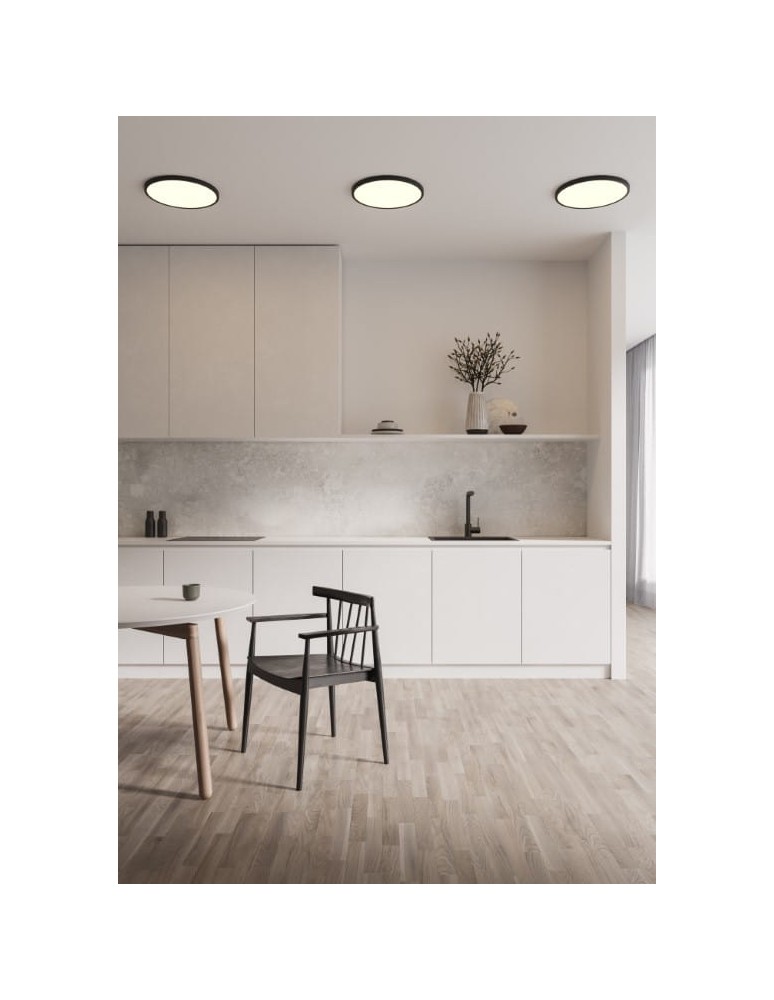 NORDLUX Lampa sufitowa OjaSmart 1xLED  Tworzywo sztuczne Czarny 2015136103