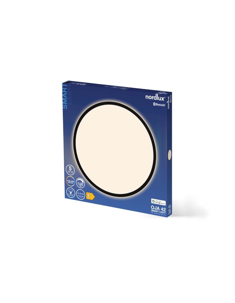 NORDLUX Lampa sufitowa OjaSmart 1xLED  Tworzywo sztuczne Czarny 2015136103