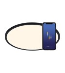 Lampy wewnętrzne SMART - NORDLUX Lampa sufitowa OjaSmart 1xLED  Tworzywo sztuczne Czarny 2015136103 - product 1