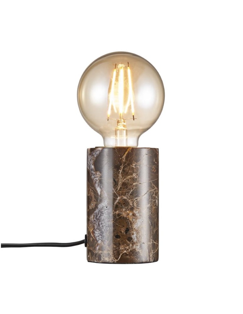 NORDLUX Lampa stołowa SIV 1xE27 60W Marmur Brązowy 45875018 NORDLUX Lampa stołowa SIV 1xE27 60W Marmur Brązowy 45875018
