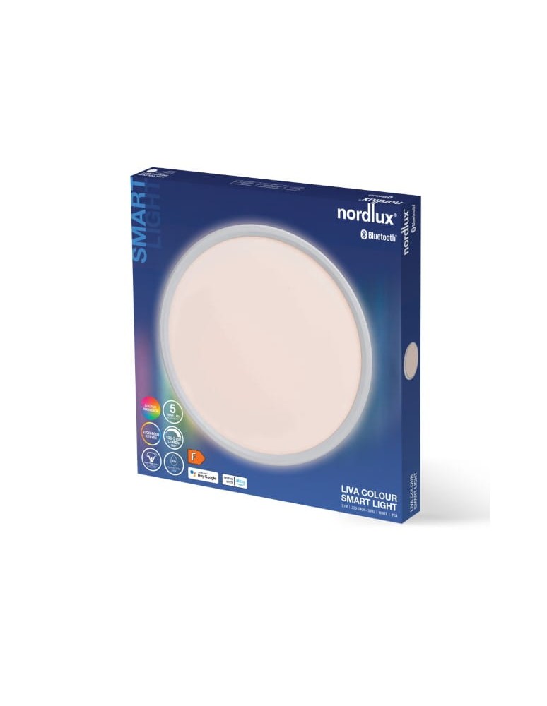NORDLUX Lampa sufitowa LivaSmart 1xLED  Tworzywo sztuczne Biały 2110826101