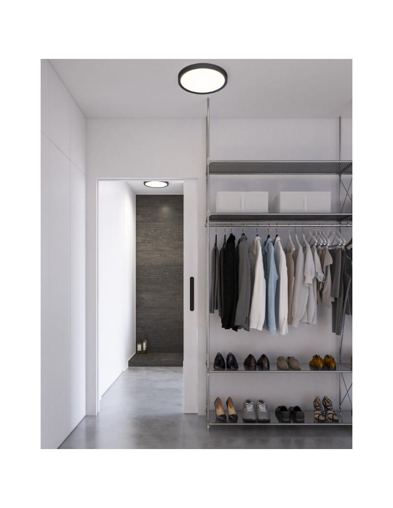 NORDLUX Lampa sufitowa LivaSmart 1xLED  Tworzywo sztuczne Czarny 2110826103