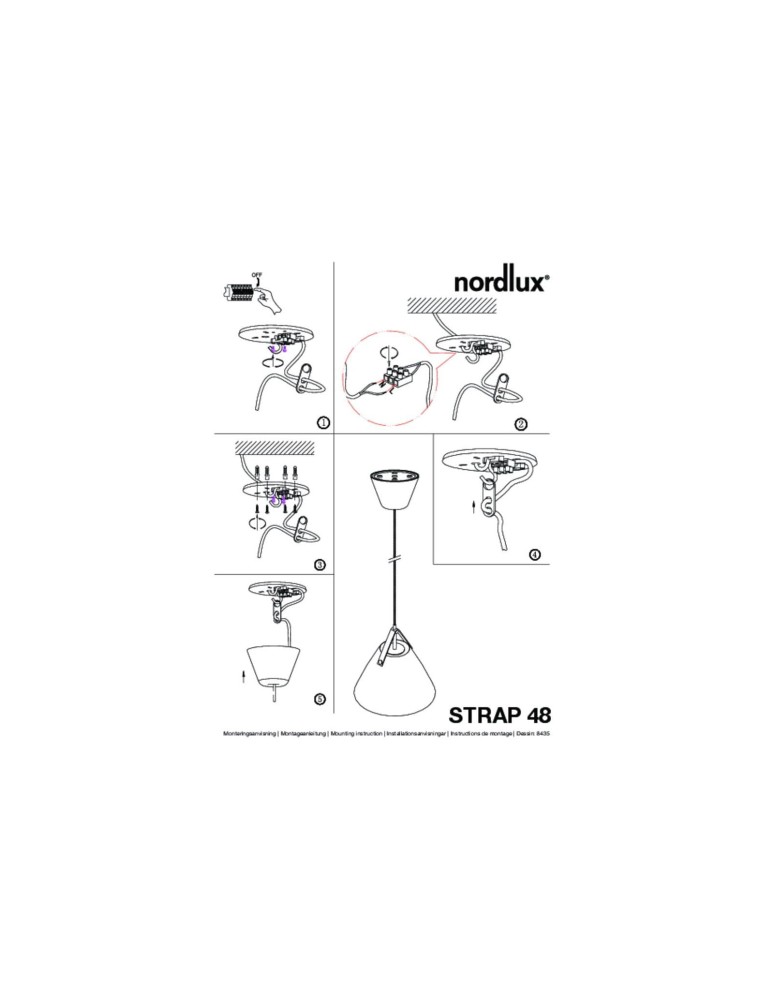 DFTP by NORDLUX STRAP Lampa Wisząca E27 40W Metal Czarny DFTP by NORDLUX STRAP Lampa Wisząca E27 40W Metal Czarny
