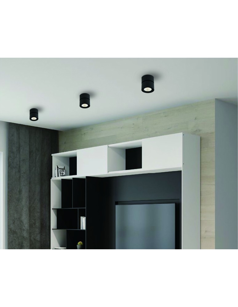 Orlicki Design Mone nero LED Sufitowa 1x7W 3000K Czarny