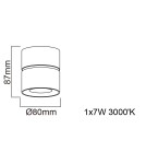 Reflektory LEDowe - Orlicki Design Mone nero LED Sufitowa 1x7W 3000K Czarny - product 4