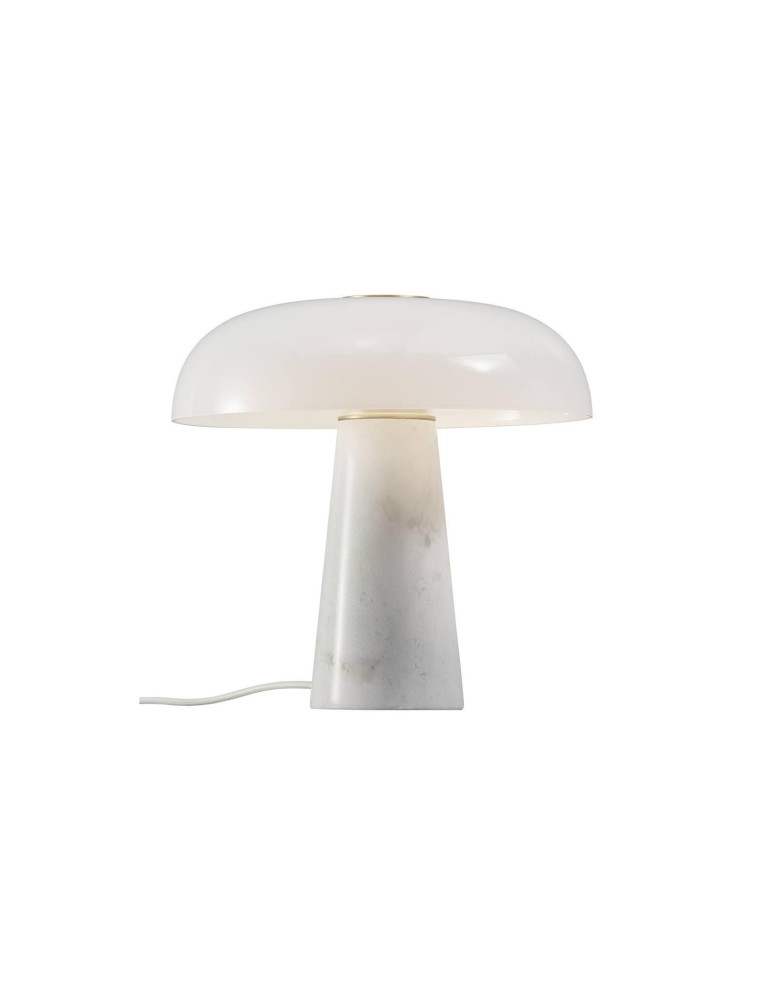 DFTP by NORDLUX GLOSSY Lampa Stołowa E27 15W Marmur Opal Biały DFTP by NORDLUX GLOSSY Lampa Stołowa E27 15W Marmur Opal Biały
