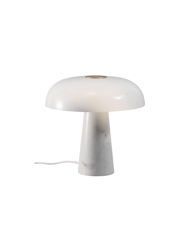 DFTP by NORDLUX GLOSSY Lampa Stołowa E27 15W Marmur Opal Biały DFTP by NORDLUX GLOSSY Lampa Stołowa E27 15W Marmur Opal Biały