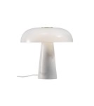 DFTP by NORDLUX GLOSSY Lampa Stołowa E27 15W Marmur Opal Biały DFTP by NORDLUX GLOSSY Lampa Stołowa E27 15W Marmur Opal Biały