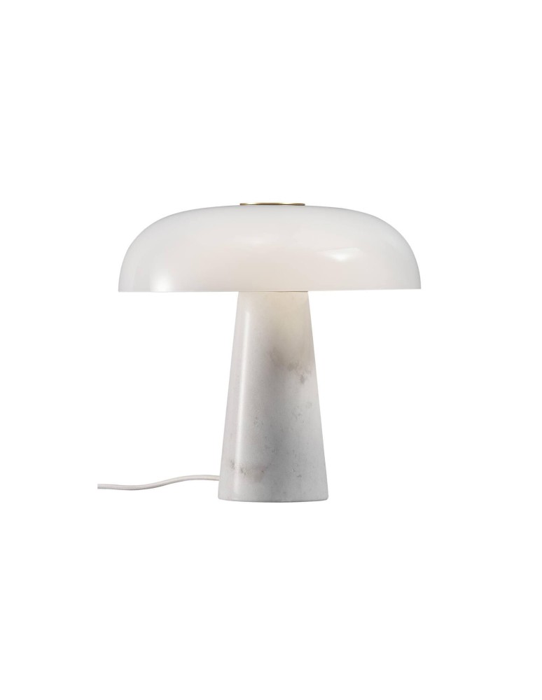 DFTP by NORDLUX GLOSSY Lampa Stołowa E27 15W Marmur Opal Biały DFTP by NORDLUX GLOSSY Lampa Stołowa E27 15W Marmur Opal Biały