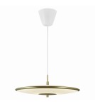 Lampy wiszące w stylu skandynawskim - DFTP by NORDLUX Lampa wisząca BLANCHE LED Złoty Metal/Tworzywo - product 1