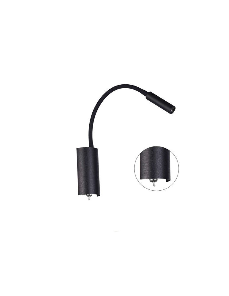 Kinkiety do czytania - Orlicki Design Nuto Nero Kinkiet LED 3W 3000K - produkt kolory-swiatla.pl 1