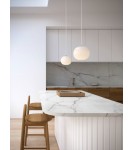 Lampy wiszące w stylu skandynawskim - DFTP by NORDLUX Lampa wisząca NAVONE 1xE27 40W Szkło Biały - product 2