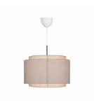 Lampy wiszące w stylu skandynawskim - DFTP by NORDLUX Lampa wisząca TAKAI 1xE27 25W Tekstylia Beżowy - product 1