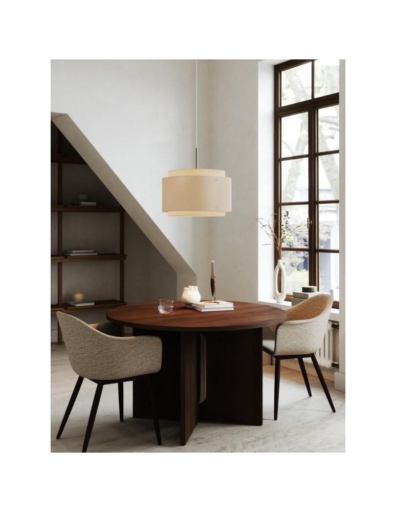 Lampy wiszące w stylu skandynawskim - DFTP by NORDLUX Lampa wisząca TAKAI 1xE27 25W Tekstylia Beżowy - product kolory-swiatla.pl 2