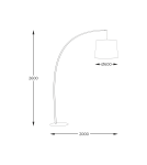 Lampy podłogowe łamane - Zuma Line Mangri Lampa Podłogowa Biała Czarny / Biały 3060 - produkt 2