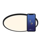 Lampy wewnętrzne SMART - NORDLUX Lampa sufitowa OjaSmart 1xLED  Tworzywo sztuczne Czarny 2015146103 - product 1