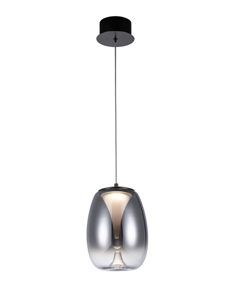 Azzardo PAMELA 20 BK CHROME Czarny Chrom/Dymiony 1xLED LED wisząca AZ5824