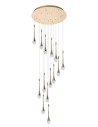 Azzardo DALMA 14 ROUND GO Złoty Połysk/Transparentny 14xLED Wisząca AZ6012