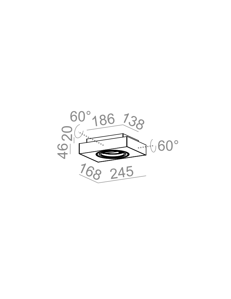 Lampy sufitowe - Aqform SLEEK distance 111x1 natynkowy 46612-0000-T8-PH - produkt kolory-swiatla.pl 2