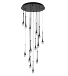 Lampy wiszące sople - Azzardo DALMA 14 ROUND BK Czarny Mat/Transparentny 14xLED Wisząca AZ6011 - product 1
