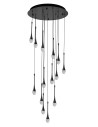 Azzardo DALMA 14 ROUND BK Czarny Mat/Transparentny 14xLED Wisząca AZ6011