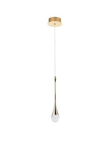 Azzardo DALMA 1 GO Złoty Połysk/Transparentny 1xLED Wisząca AZ6006