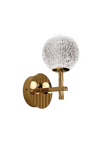 Azzardo EDEM WALL GO Złoty Połysk/Transparentny 1xLED Ścienna AZ6014
