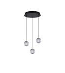 Lampy wiszące potrójne - Azzardo EDEM 3 ROUND BK Czarny/Transparentny 3xLED Wisząca AZ6019 - product 1
