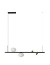 Azzardo TRASIMENO 95 BK Czarny Mat/Mosiądz Szczotkowany/Biały Mat 2+2xLED/G9 Wisząca z Reflektorami AZ5639