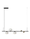 Azzardo TRASIMENO 120 BK Czarny Mat/Mosiądz Szczotkowany/Biały Mat 2+3xLED/G9 Wisząca z Reflektorami AZ5640