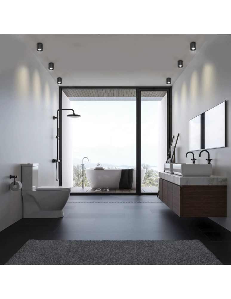 YASKR Tubka Luna 1xGU10 czarna IP65 CL0103-BK  Czarny