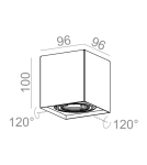 Lampy sufitowe - Aqform SQUARES 50x1 230V natynkowy 45811-0000-U8-PH - produkt 2