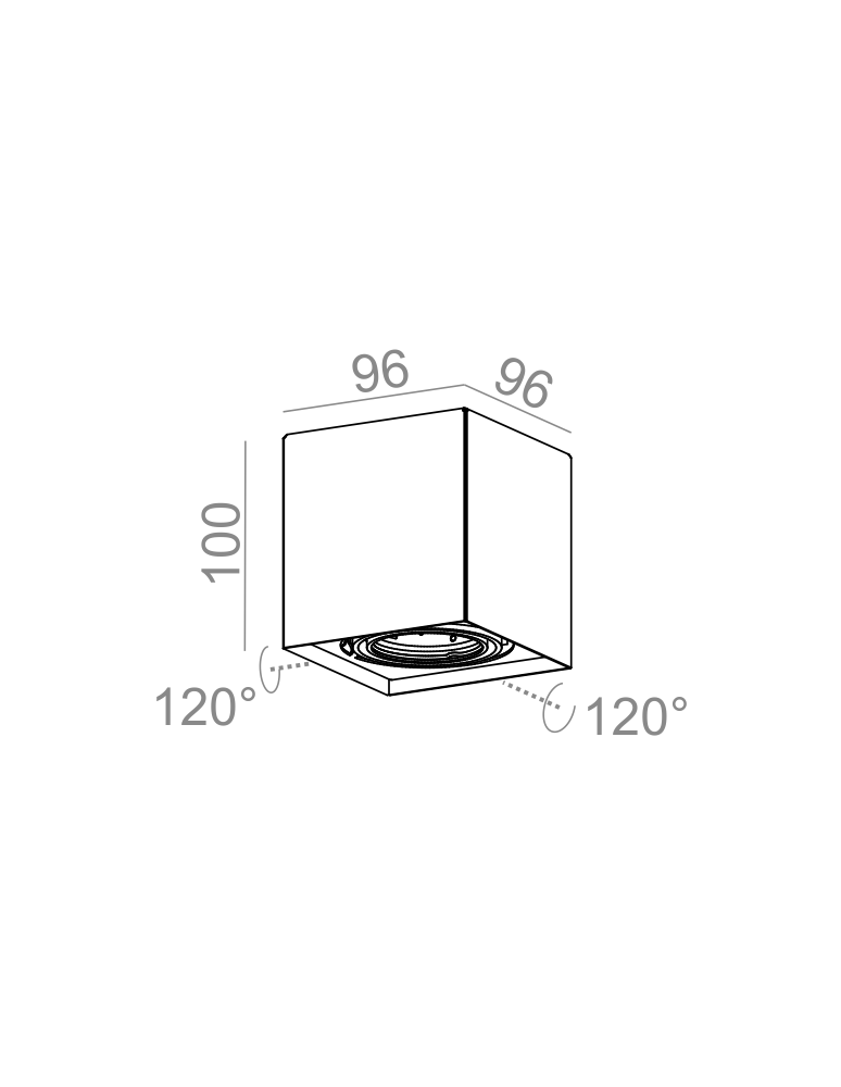 Lampy sufitowe - Aqform SQUARES 50x1 230V natynkowy 45811-0000-U8-PH - produkt kolory-swiatla.pl 2