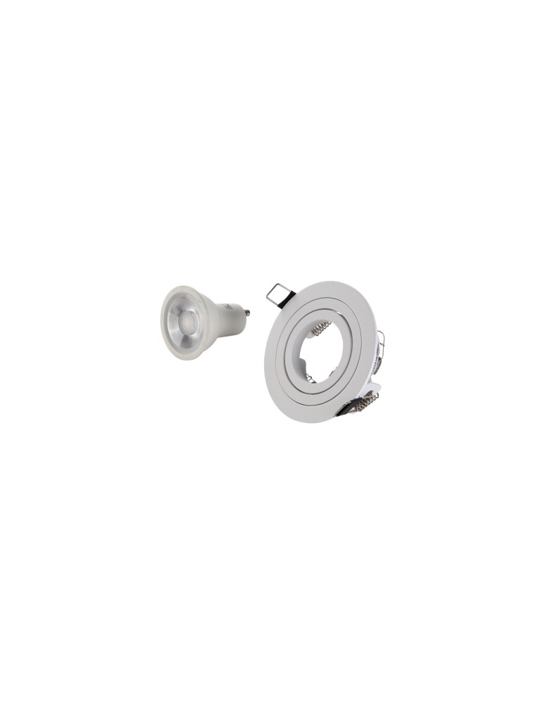 YASKR Oczko Halo 1xGU10 białe RL0103-WH Biały YASKR Oczko Halo 1xGU10 białe RL0103-WH Biały