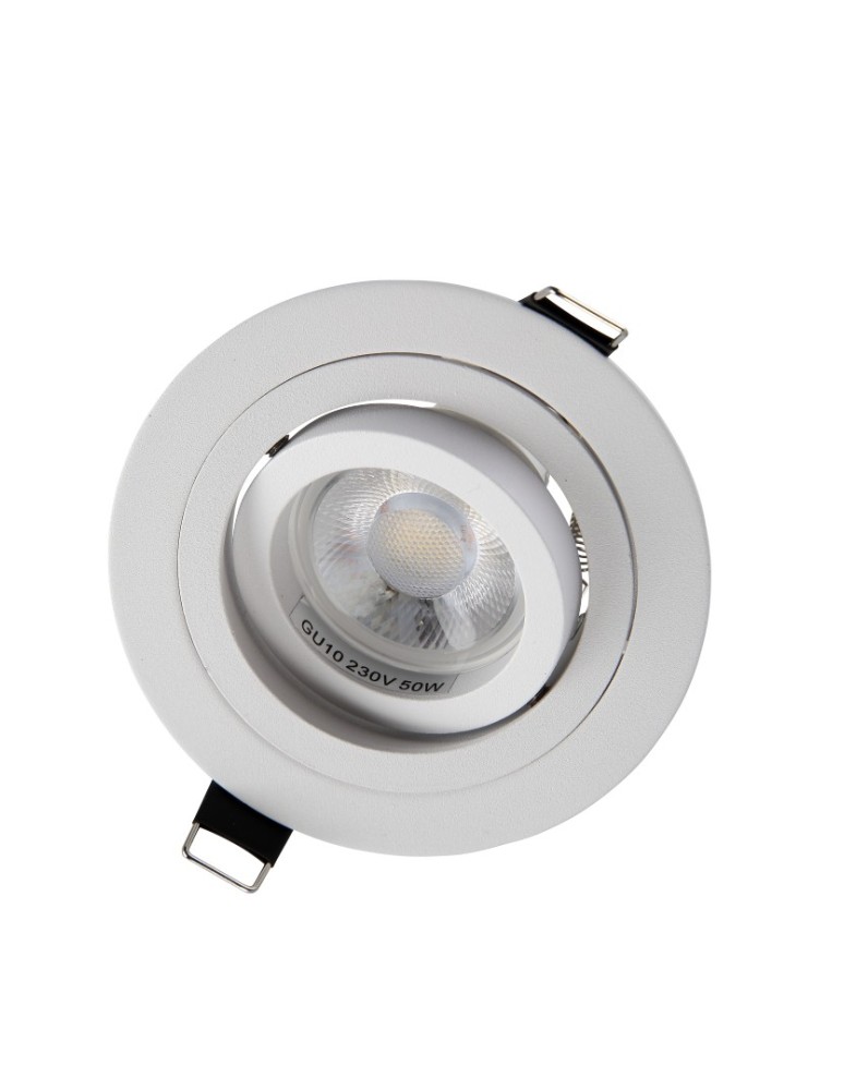 YASKR Oczko Halo 1xGU10 białe RL0103-WH Biały YASKR Oczko Halo 1xGU10 białe RL0103-WH Biały