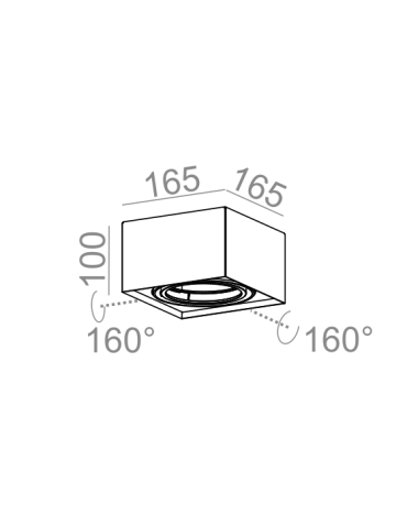 Aqform SQUARES mini 111x1 natynkowy 40110-0000-T8-PH - produkt 2