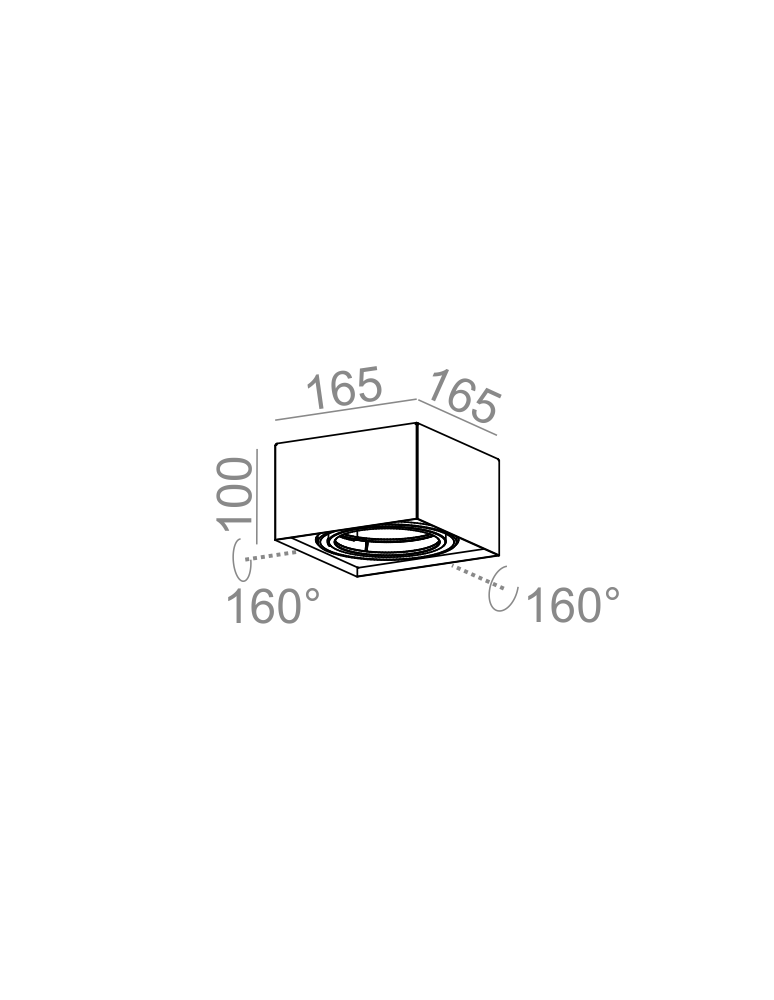 Lampy sufitowe - Aqform SQUARES mini 111x1 natynkowy 40110-0000-T8-PH - produkt kolory-swiatla.pl 2