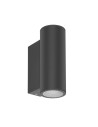 Italux Lenta 3K Zewnętrzna Ścienna Czarny piaskowany IP54 2xLED 14W 3000K OWL-2804-2-3K